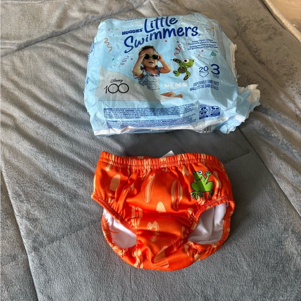 Infants swim diaper cover 6 months- plus a pack of 10 little swimmers